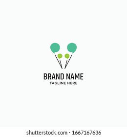 Ballon Abstract logo template design in Vector illustration 