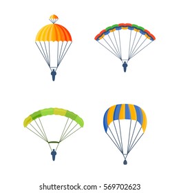 Ballon aerostat transport vector set.