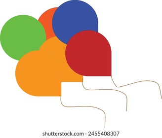ballon design colorful eps circle