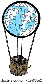 Ballon with earth design