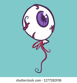 Ballon eyeball icon. Hand drawn illustration of ballon eyeball vector icon for web design