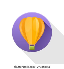 Ballon flat icon on white background.