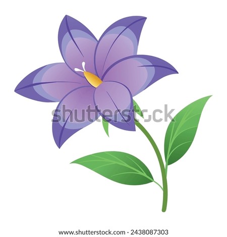Ballon Flower flat vector illustration