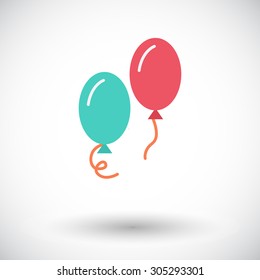 Ballon icon. Flat vector related icon for web and mobile applications. It can be used as - logo, pictogram, icon, infographic element. Vector Illustration. 