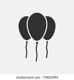 Ballon icon illustration isolated vector sign symbol
