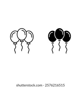 ballon icon set color editable on white background