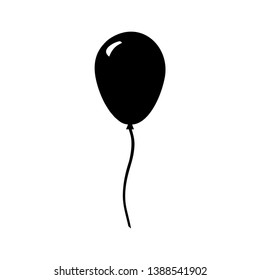 Ballon icon silhouette illustration vector