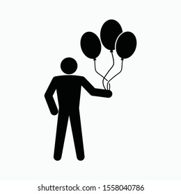 ballon icon vector sign symbol isolated