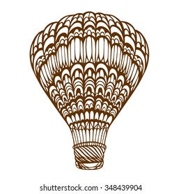 ballon ink drawing
