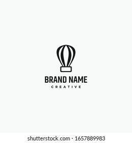 Ballon-Logo Symboldesign auf Vektorillustration 
