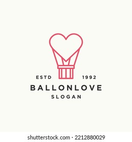 Ballon love logo template vector illustration design