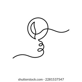 Ballon oneline continuous single line art editable line