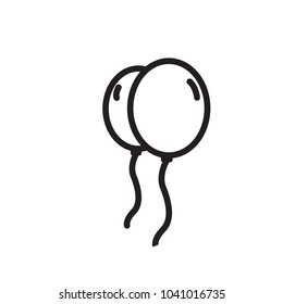 ballon outline icon style design