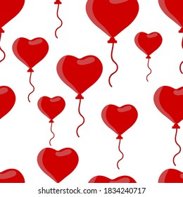 Ballon seamless pattern isolated on white. Vector stock illustration. EPS 10