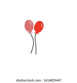 ballon simple clip art vector illustration