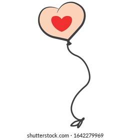 Ballon simple clip art vector illustration
