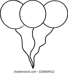 ballon sketch vector illustration