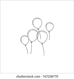 ballon sketch vector illustration