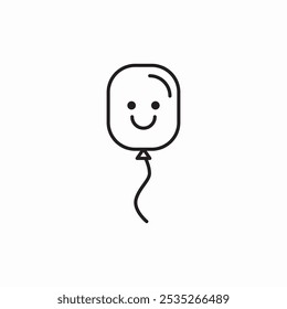 Vector de signo de icono de juguete de globo