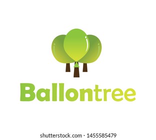 Ballon tree logo design templete