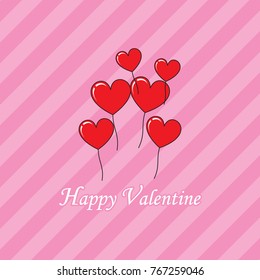 ballon valentine vector illustration for background