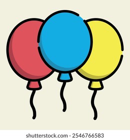 Ballon vector design element icons