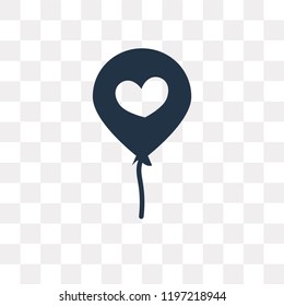 Ballon vector icon isolated on transparent background, Ballon transparency concept can be used web and mobile