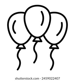 Ballon Vector Line Icon Design