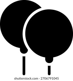 ballons glyph icon illustration vector