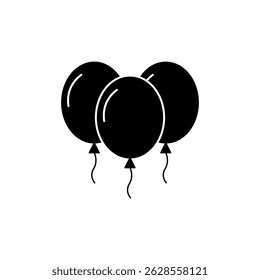 Ballons Icon. Bunch of Balloons Flying in the air. happy birthday. Anniversary design.