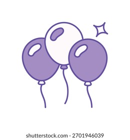 Ballons icon clean and modern vector illustration