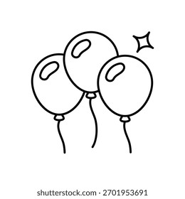 Ballons icon clean and modern vector illustration