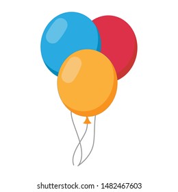 Ballons icon isolated on white background. Vector illustration. Eps 10.