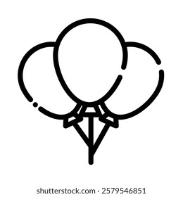 Ballons Icon in Line Style