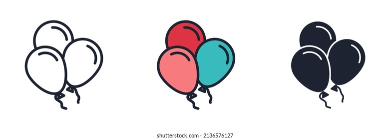 ballons icon symbol template for graphic and web design collection logo vector illustration
