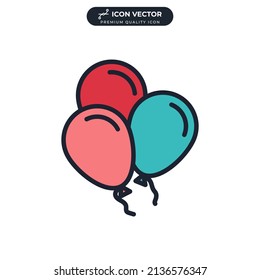 ballons icon symbol template for graphic and web design collection logo vector illustration