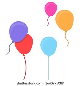 Ballons Illustration Vector Illustration Flat Design Stock Vector ...