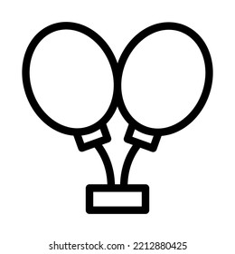 ballons line icon illustration vector graphic