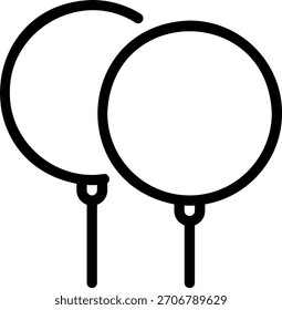 Vector de ilustración de icono de línea de globos