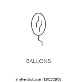 Ballons linear icon. Ballons concept stroke symbol design. Thin graphic elements vector illustration, outline pattern on a white background, eps 10.
