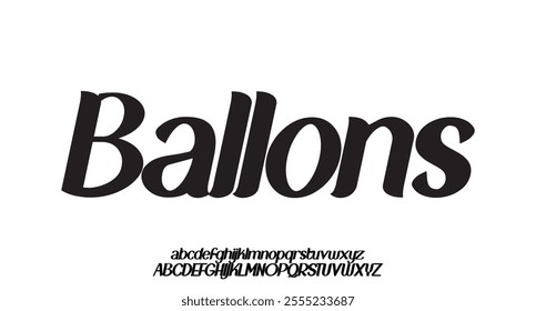 Ballons, Luxury wedding alphabet letters font with tails. Typography elegant classic serif fonts and number decorative vintage retro concept for logo branding. vector illustration
