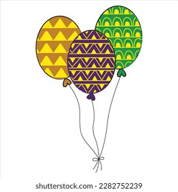 Ballons mardi gras illustration vector graphic perfect for mardi gras decoration