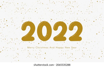 balloon 2022 gold dotted background. vector illustration.