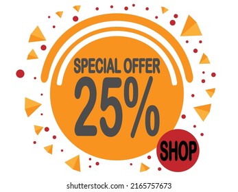 25% de descuento en globo. Oferta especial del 25% para tiendas y promoción.