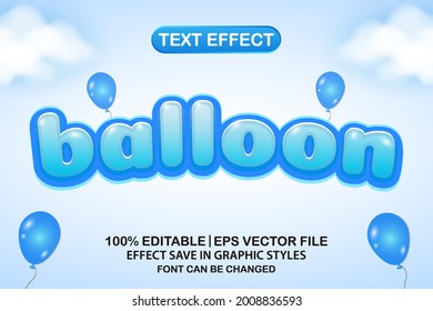Balloon 3d Editable Text Effect