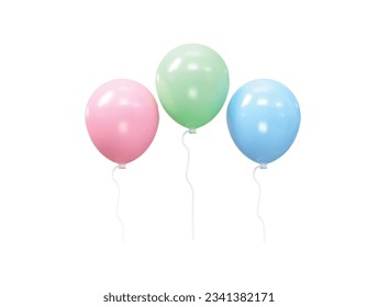 Balloon 3d rendering vector element
