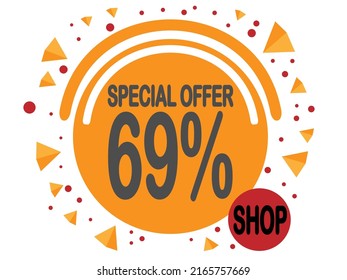 69% de descuento en globo. Oferta especial 69% para tiendas y promoción.