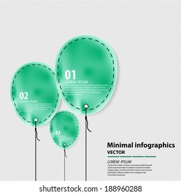  balloon abstract infographic