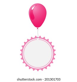 balloon with abstract wheel tag vector