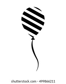balloon air birthday isolated icon vector illustration design